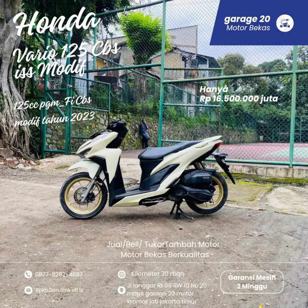 Honda Vario 125cc Modif Cbs Pgm_fi Tahun 2023