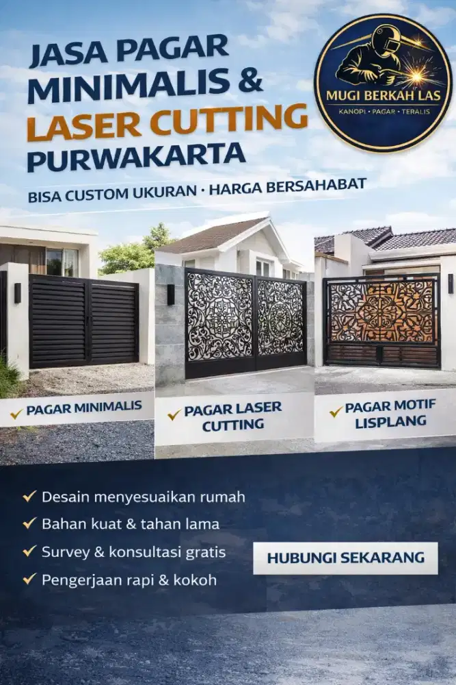 SPESIALIS PAGAR MINIMALIS DAN LASER CUTTING PURWAKARTA