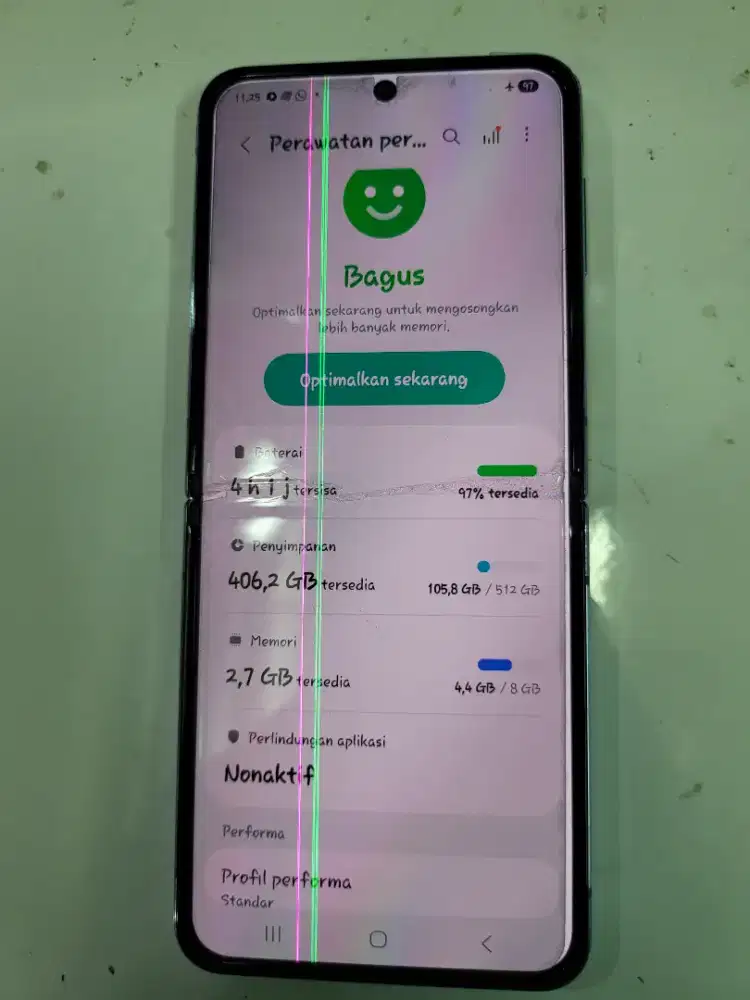 Samsung lipat z flip4 Ram8+8/512GB Minus garis lainnya Normal