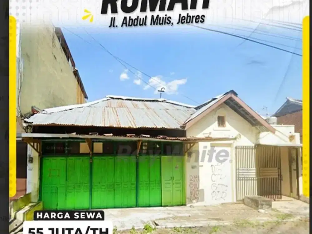 Disewakan Rumah dengan Los Ruang di Jl. Abdul Muis, Jebres, Solo