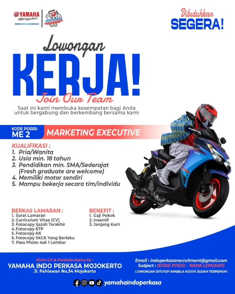 Lowongan marketing executive