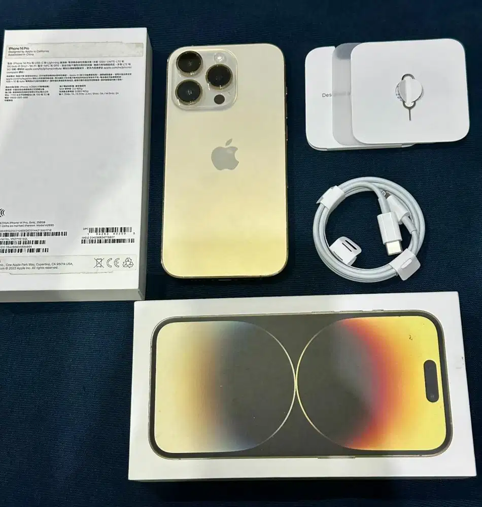 Iphone 14 Pro 256GB Gold Beacukai Lengkap