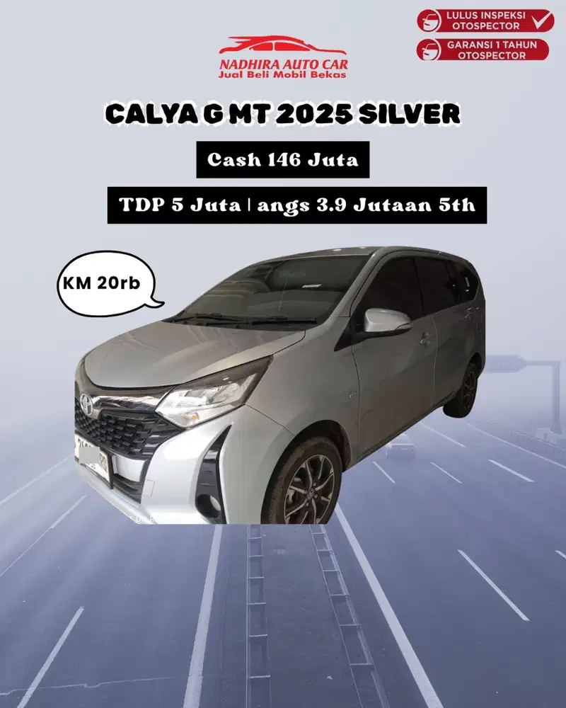 DP 5 Juta Aja Calya G MT 2025 Silver