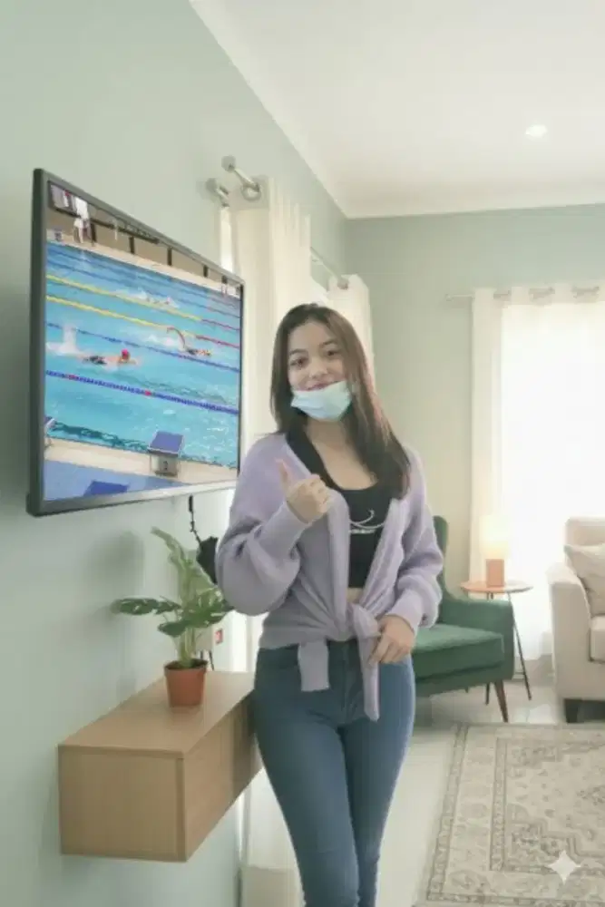 pasang & jual bracket buat gantungan tv led lcd di tembok nyaman rapih