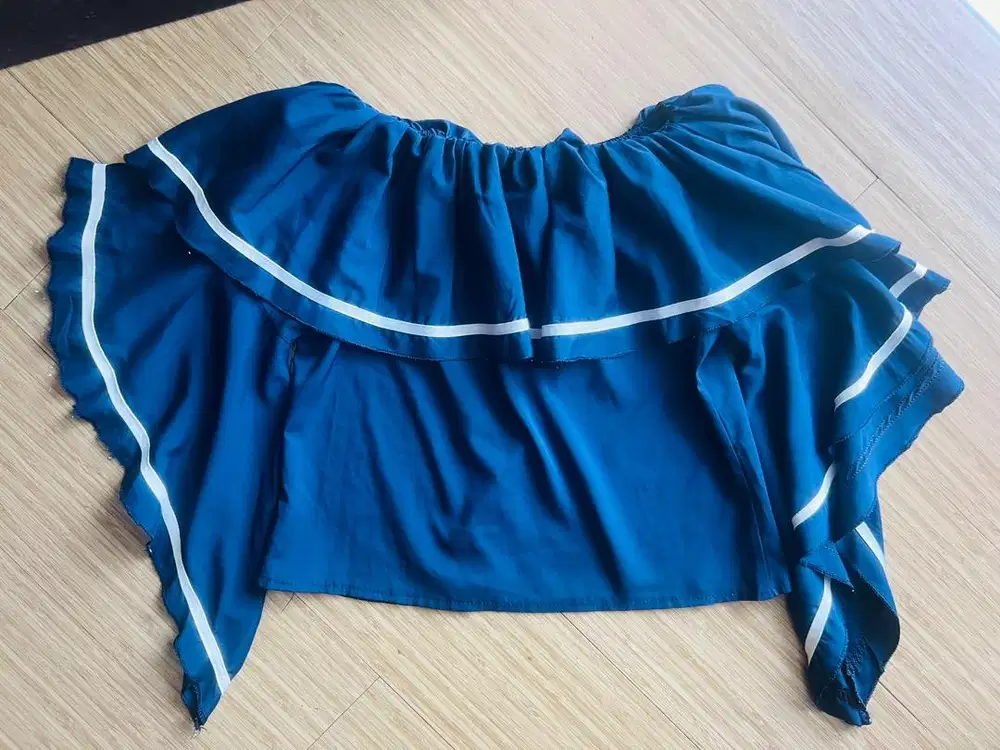 Navy OFF SHOULDER Sabrina Top Blouse Free Size