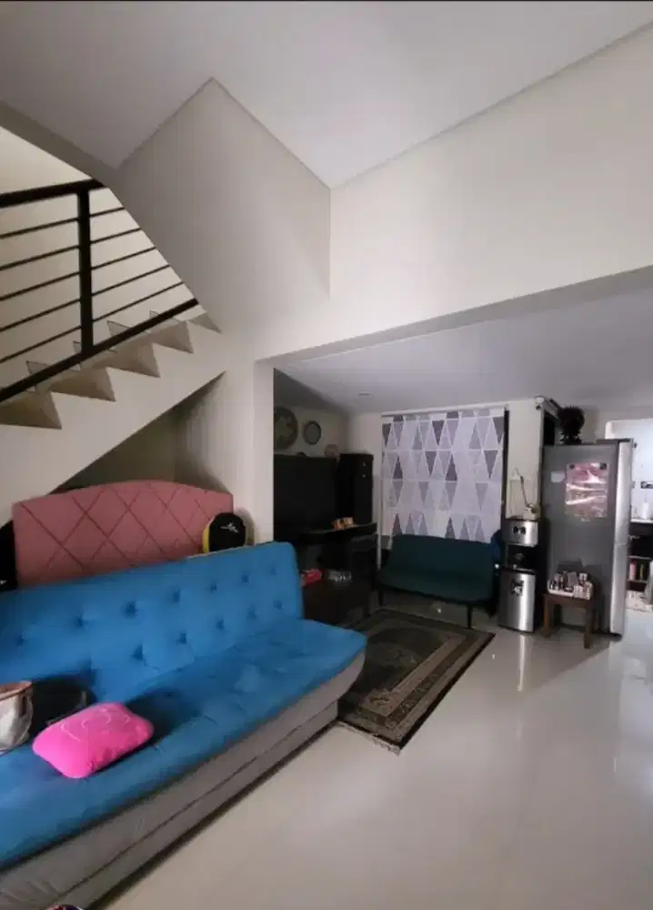 Sofa bed warna tosca abu , bhan suede