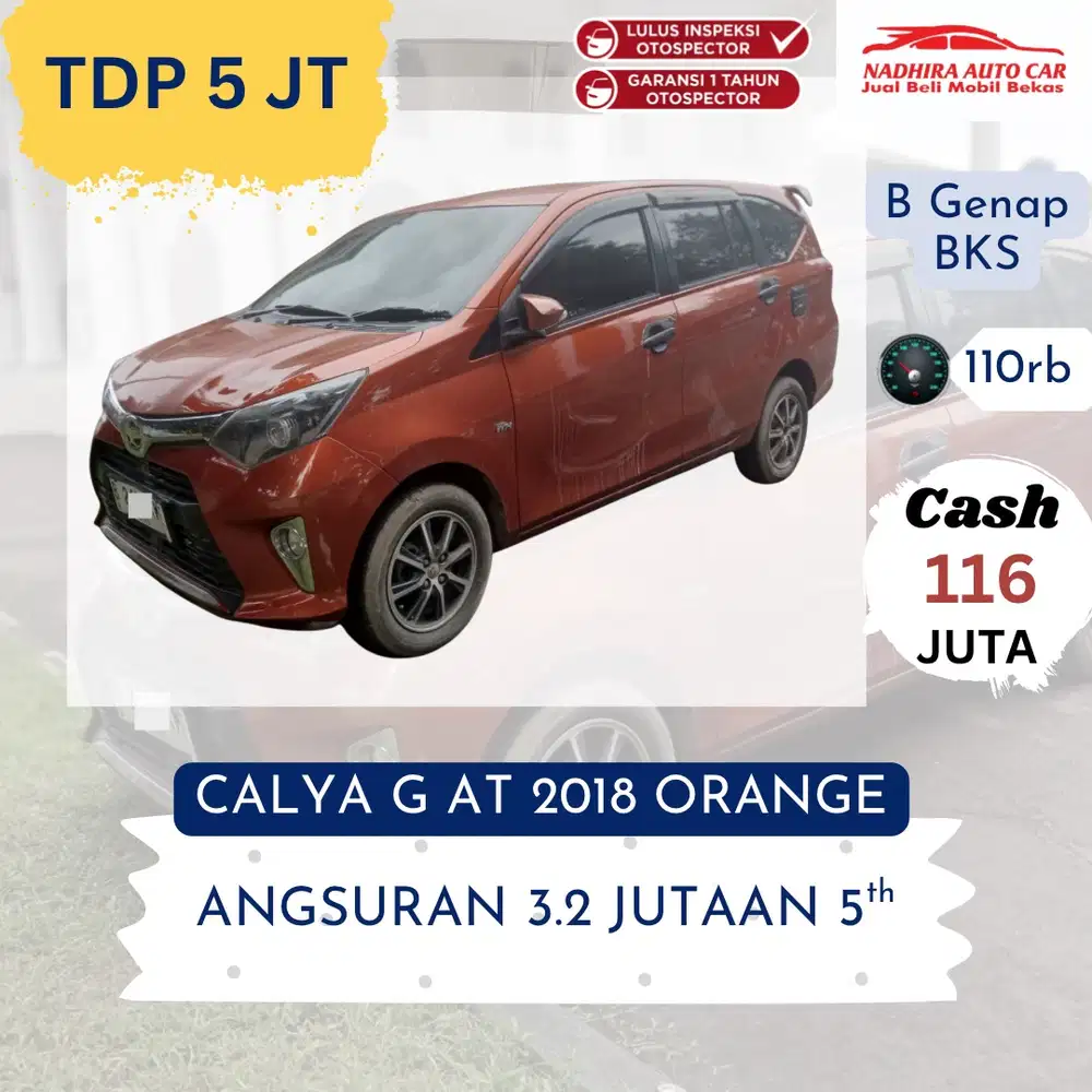 DP Cuma 5 Juta Calya G AT 2018 Orange
