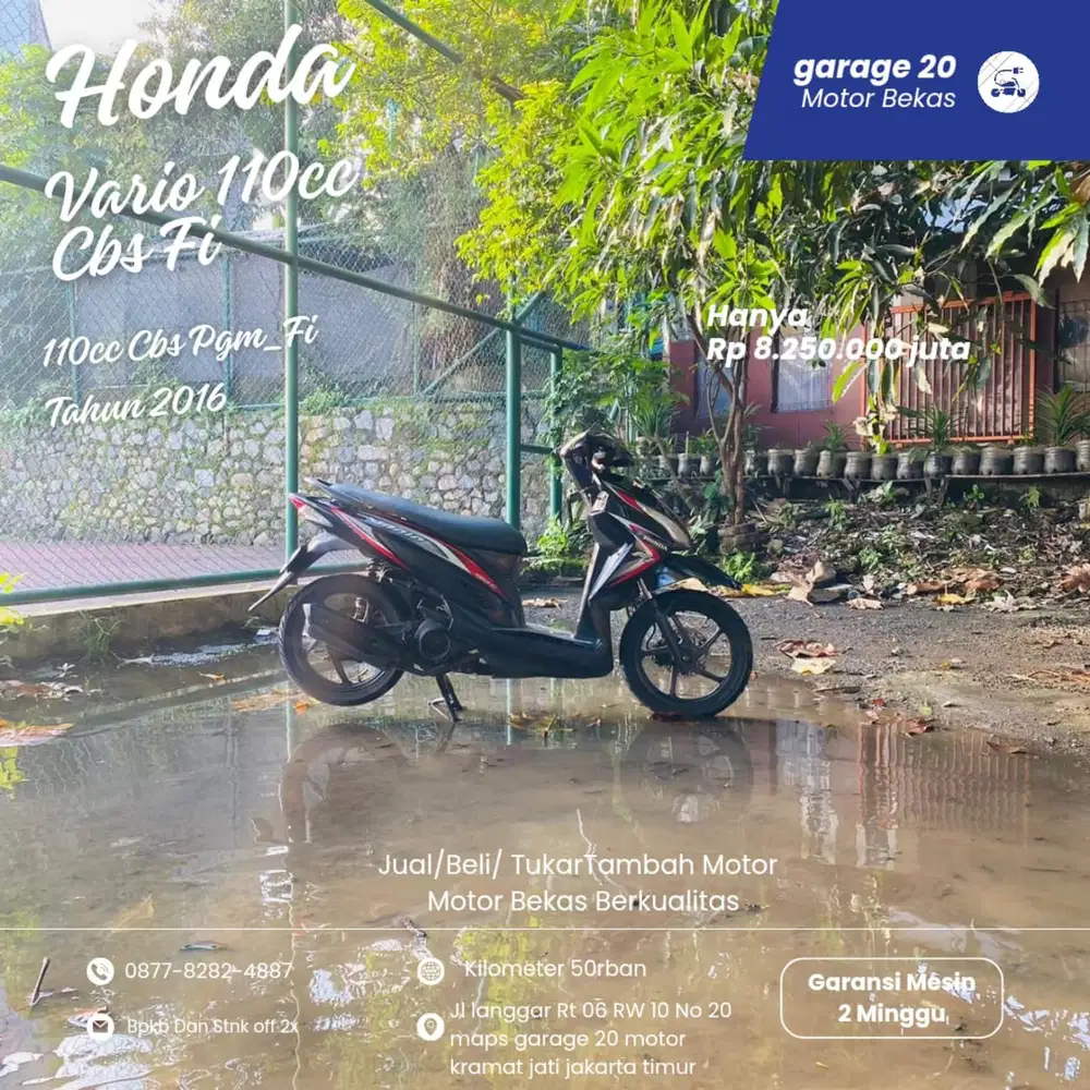Honda Vario 110cc Cbs Pgm_fi Tahun 2016