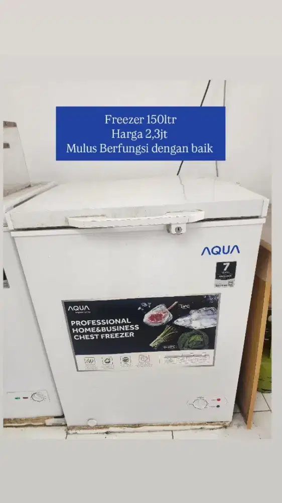 Freezer 150ltr mulus berfungsi dgn baik