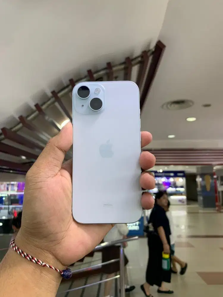 DIJUAL SECOND IPHONE 15 128 GB BLUE IBOX
