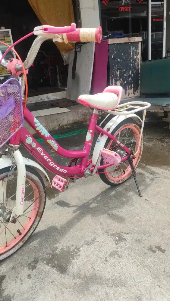 Sepeda cewe r 16 semua normal siap gowes merk Evergreen 300rb