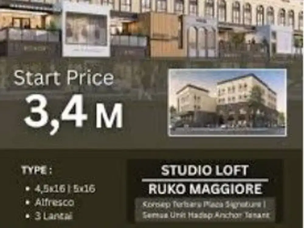 Ruko Maggiore Signature 3 Lantai Cocok untuk Semua Usaha Pasti Ramai, Harga Sewa Tinggi