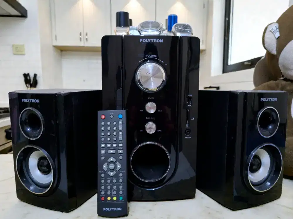 Salon Speaker Aktif POLYTRON PMA 9300 (rare) original 2.1CH Bluetooth