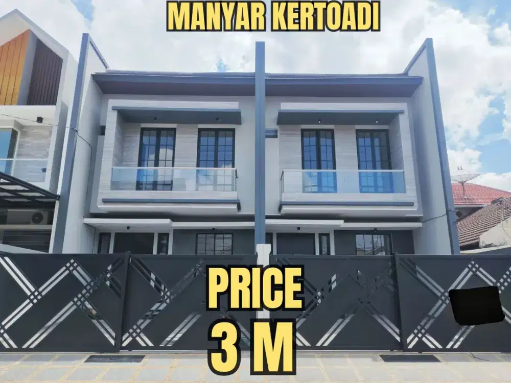 ‼️BARU GRESS MEWAH‼️ RUMAH TENGAH KOTA MANYAR KERTOADI DEKAT KERTAJAYA DHARMAHUSADA KLAMPIS