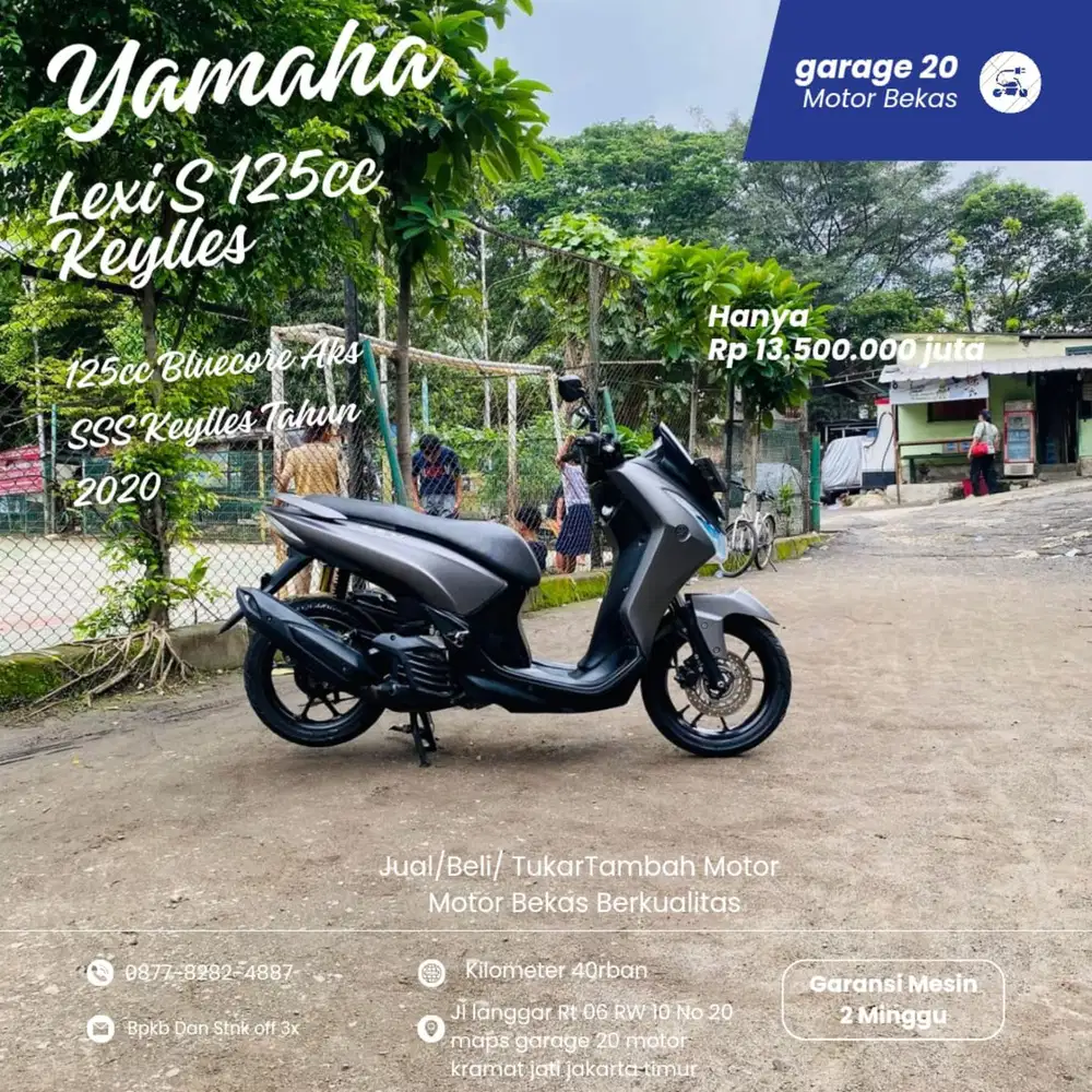 Yamaha Lexi S 125cc Keylles Aks SSS bluecore
Tahun 2020