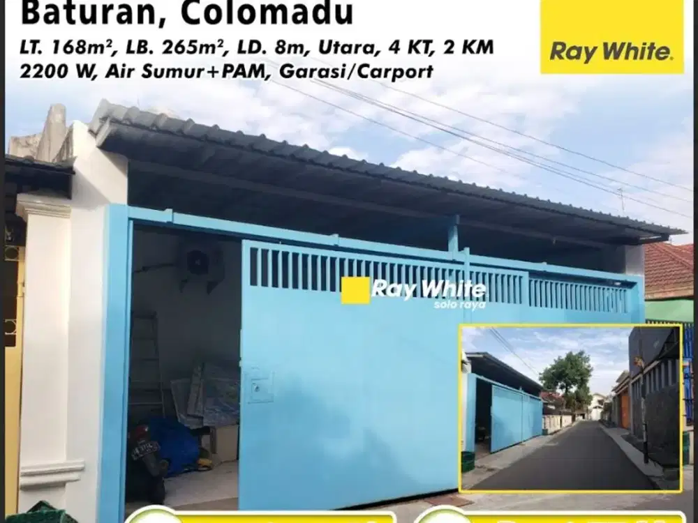 Dijual / Disewakan Rumah Luas Terlindungi Pagar Penuh di Baturan Colomadu