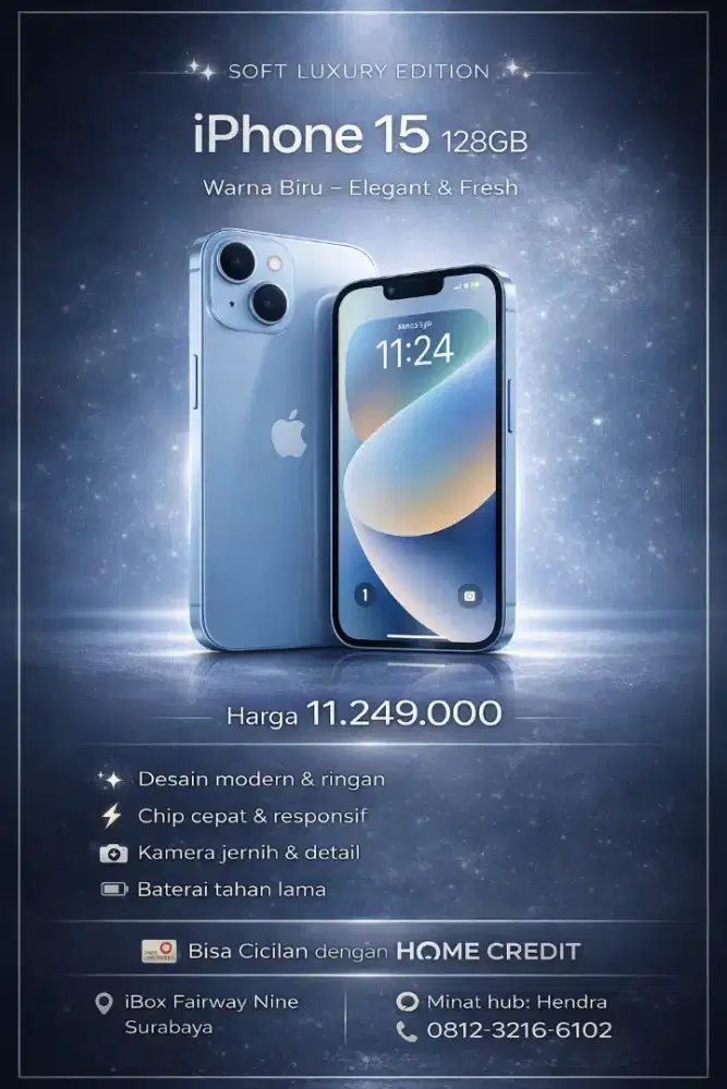 iPhone 15 basic 128 Lokasi Surabaya Barat