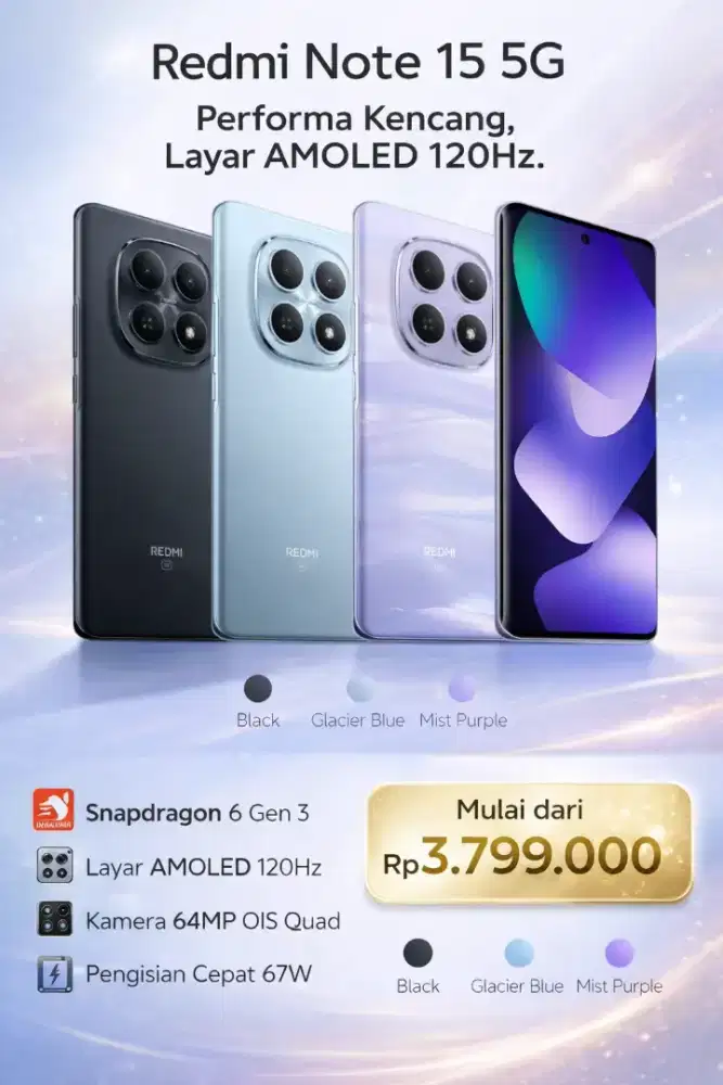 Redmi note 15 5G garansi resmi