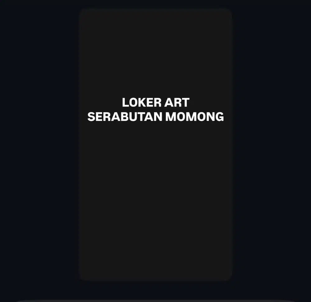 Loker ART Serabutan Momong