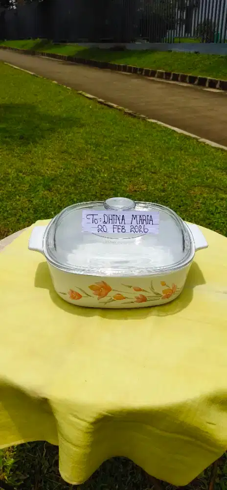 Mangkok Corning Ware Cap 2 Ltr Made In France - New Old Stock