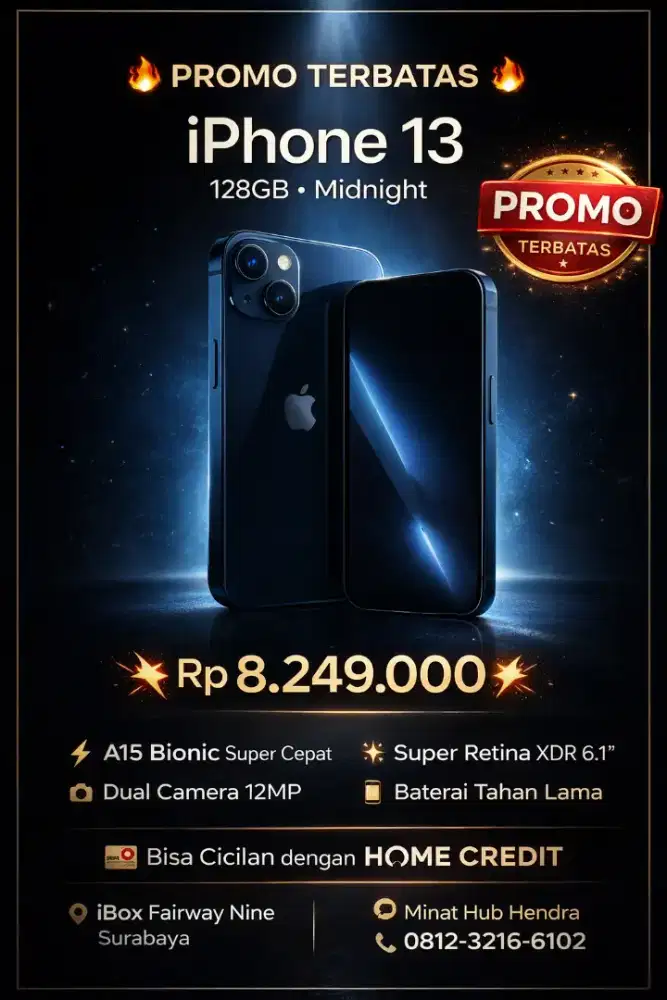 iPhone 13 128 basic Lokasi Surabaya Barat