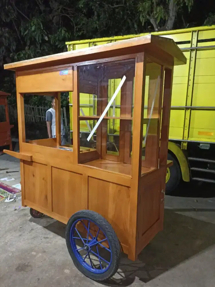 Sedia Gerobak Angkringan, Bakso Mie Ayam, Bubur, Sate, Soto, Pecel dll
