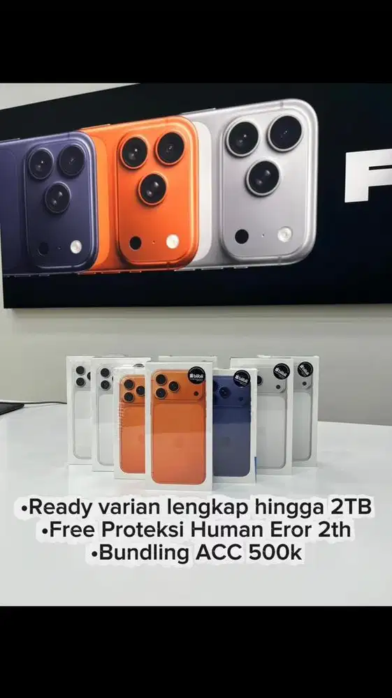 Ready lengkap iphone 17 pro & promax hingga 2TB