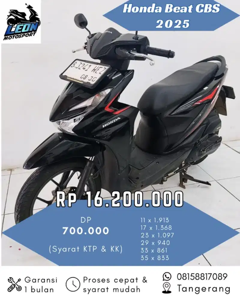 Beat CBS 2025, jual beli motor seken