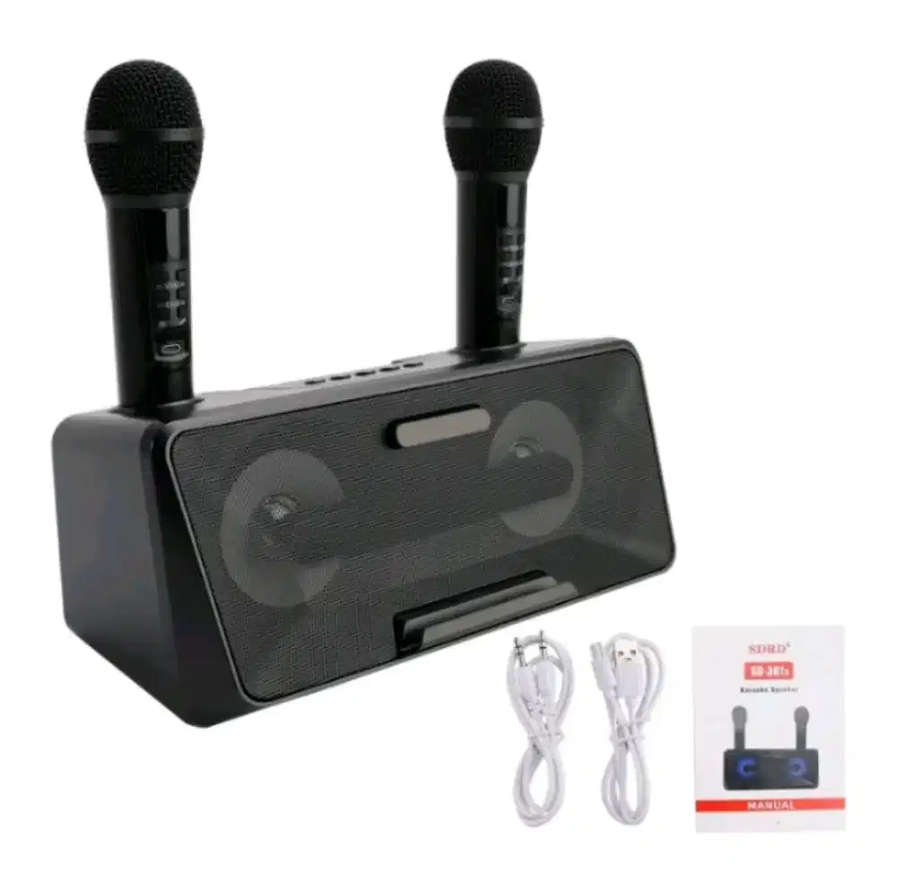 Speaker karaoke Bt + 2mic wireless