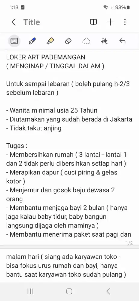 DICARI ART PADEMANGAN