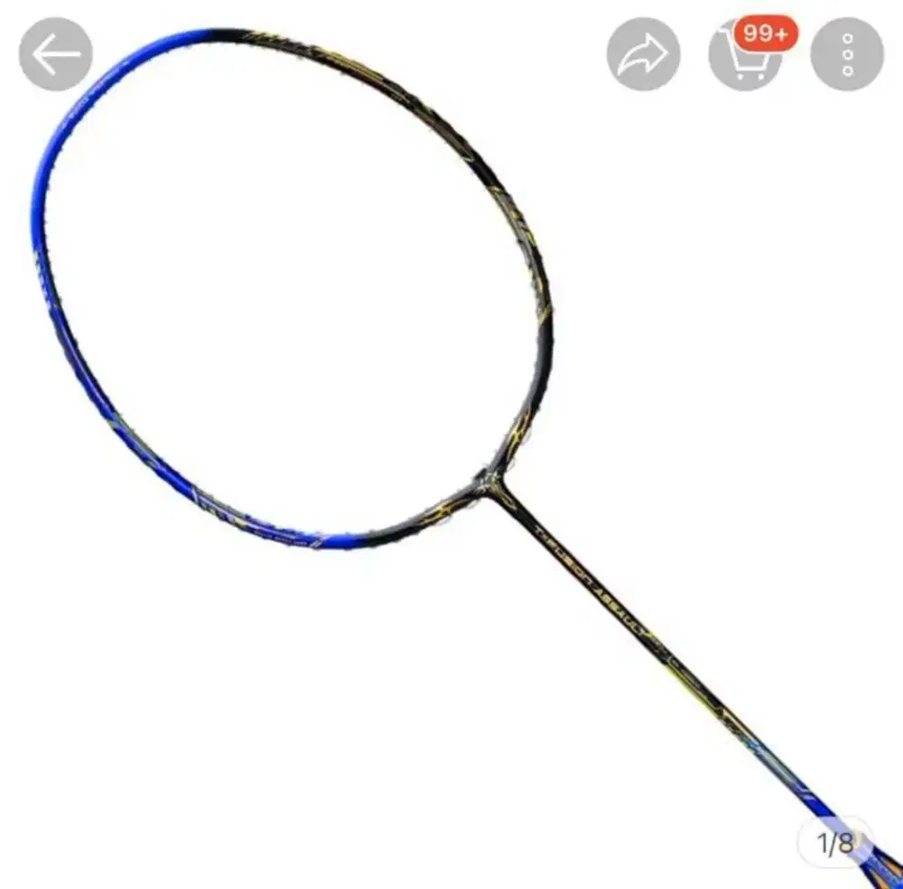 Raket Hundred Badminton T-Fussion Assault bundle cover string grip