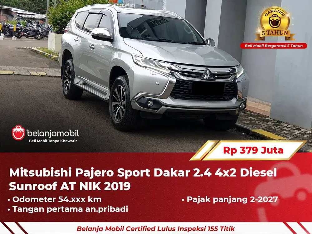 [GARANSI 5TH] Mitsubishi Pajero Sport Dakar 2.4 4x2 Sunroof 2019/2020