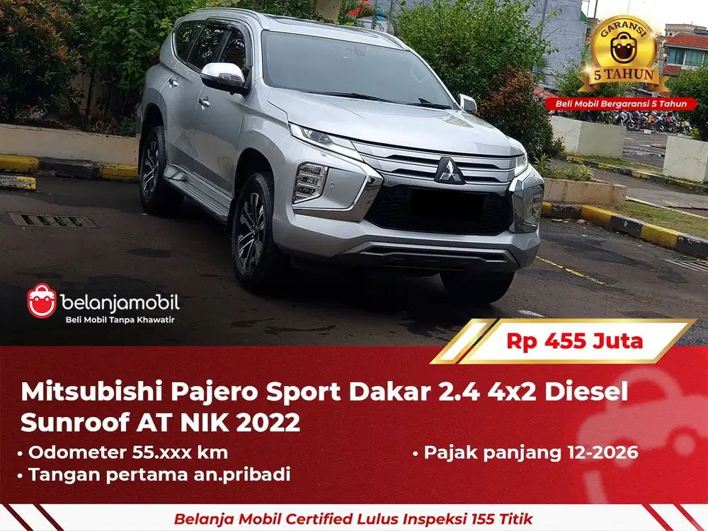 [GARANSI 5TH] Mitsubishi Pajero Sport Dakar 2.4 4x2 Sunroof 2022 2023
