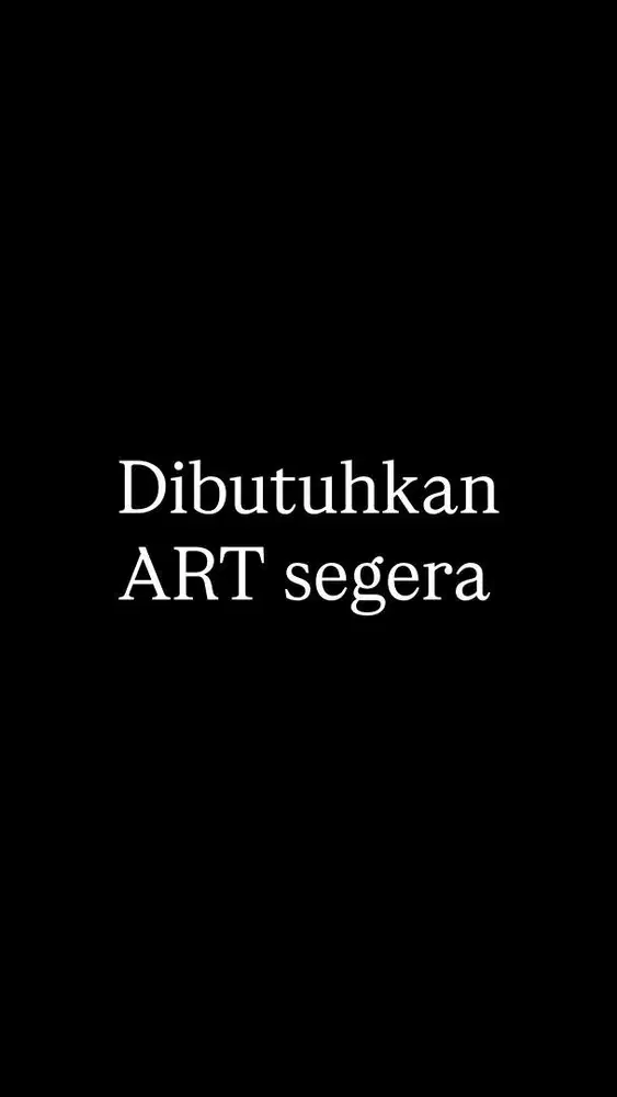 Dibutuhkan ART Segera