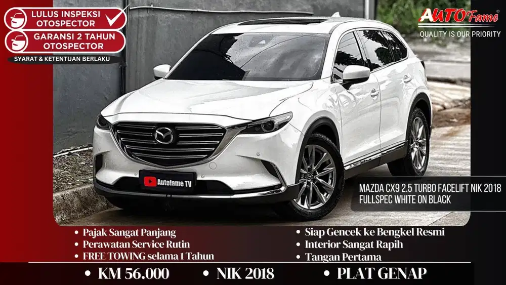 Mazda CX9 2.5 Turbo Facelift NIK 2018