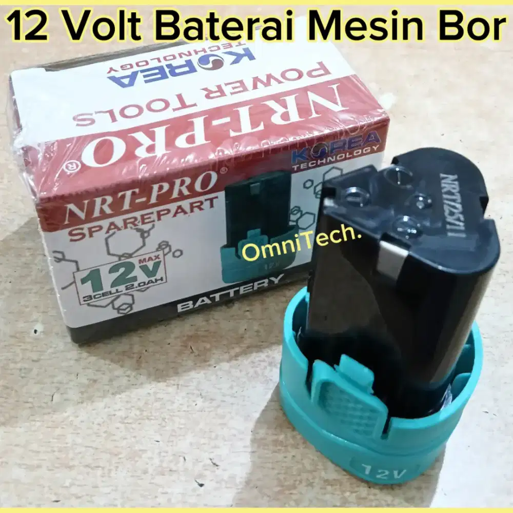 Batere Baterai Mesin Bor Cordless 12 Volt 12V 3 Cell Battery Lithium