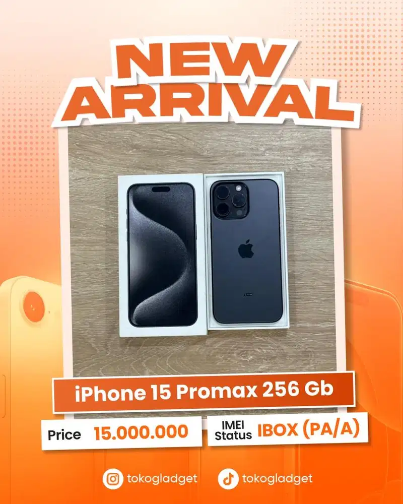 iPhone 15 Promax 256 Gb ex IBOX