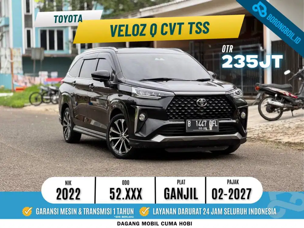 AVANZA VELOZ Q TSS 2022 HITAM | TYPE TERTINGGI | PAJAK PANJANG