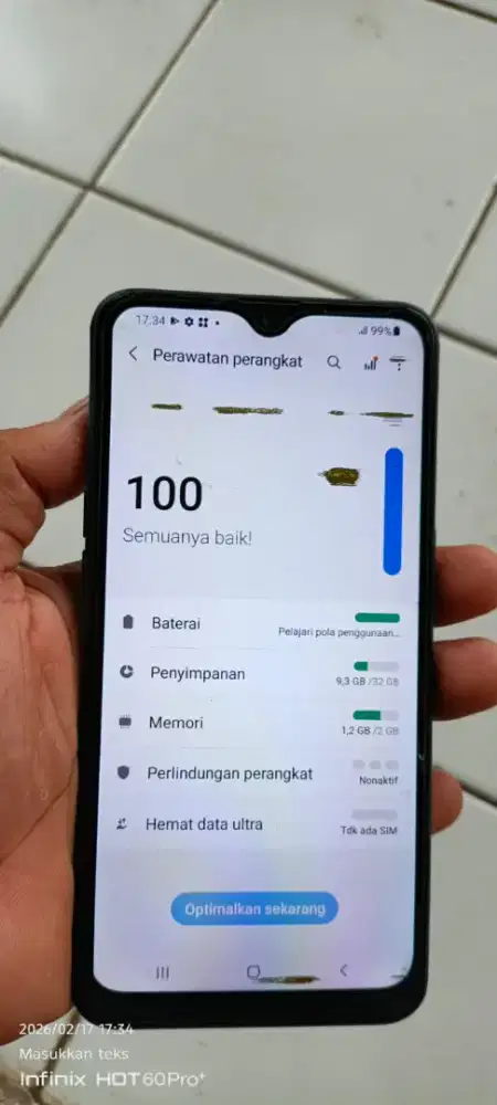 Samsung a10s  2/32 mnus noda item normal smua