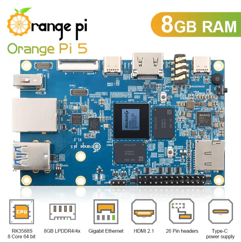 Orangepi 5 - 8GB DDR - 8 core 64bit