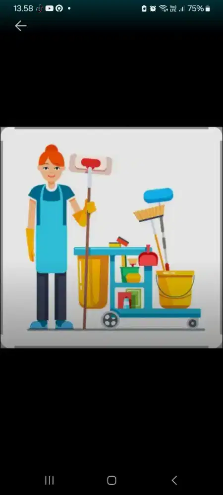 Sedang mencari pekerjaan bersih bersih harian