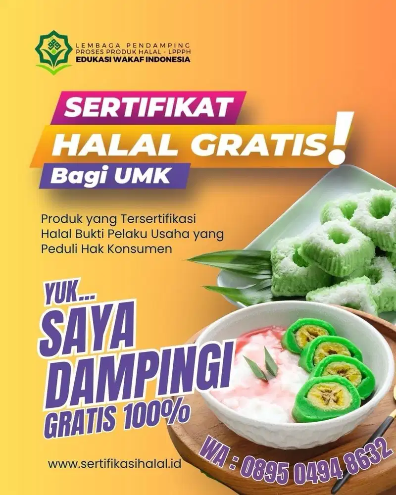 Sertifikat Halal Gratis bagi Pelaku UMK