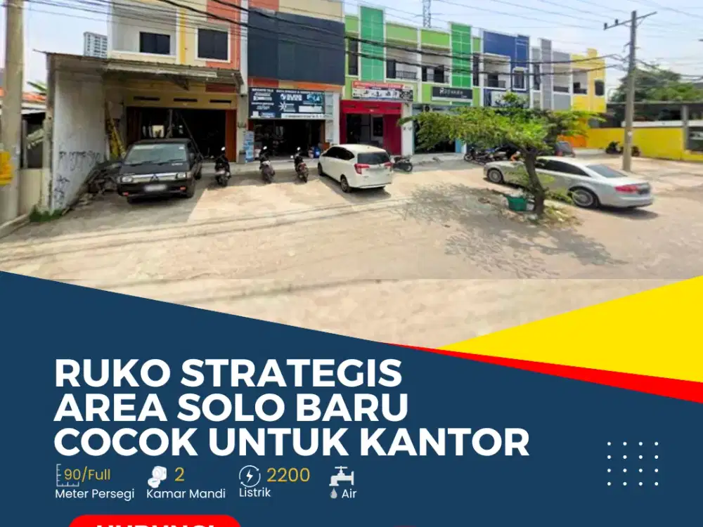 Ruko Strategis Area Solo Baru Cocok Untuk Kantor