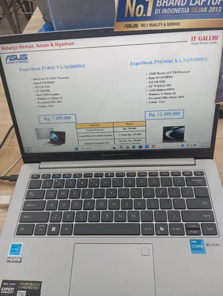 KREDIT LAPTOP ASUS Expertbook P1403CVA-S63850WS