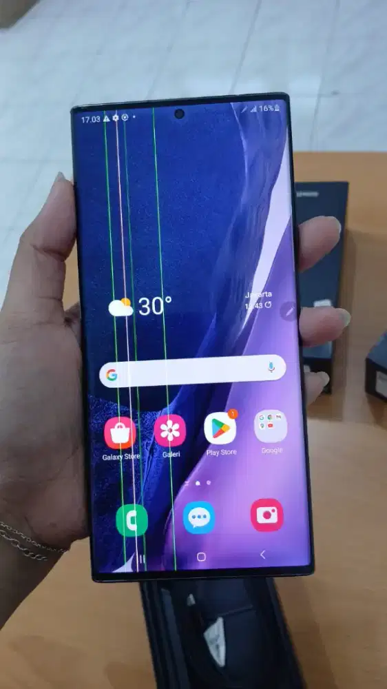 Murah hp Samsung Note 20 ultra lkp bs TT minus garis layarnya aja