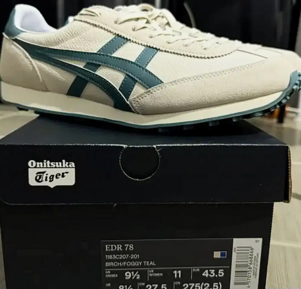Onitsuka Tiger EDR 78 ( Birch/Foggy T3al) Unisex Size 9 1/2 (43.5)