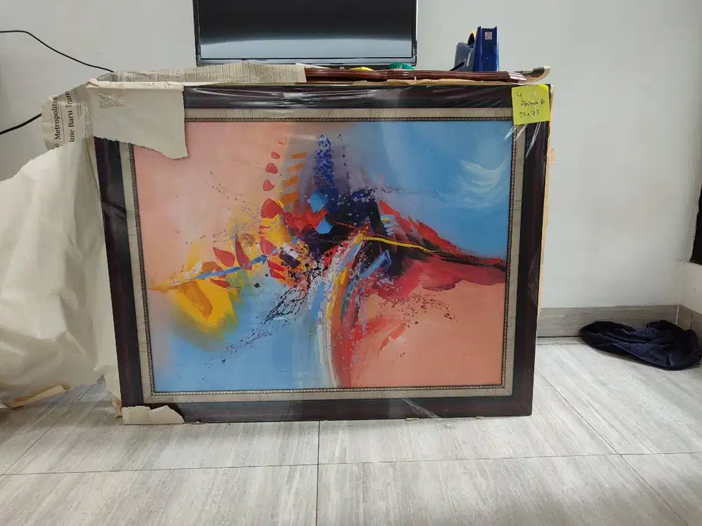 Lukisan	Kanvas, oil painting	Abstrak B