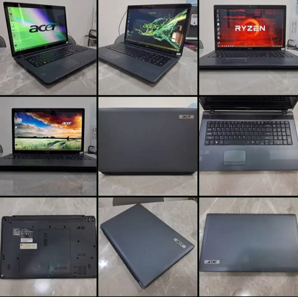 Laptop ACER 17in Ram 8GB SSD ReadyUP BerVGA Mulus BeGaransi