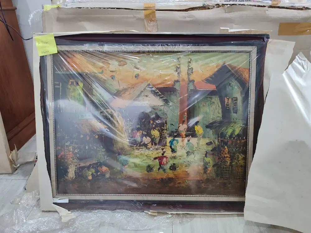 Lukisan	Kanvas, oil painting	Pasar