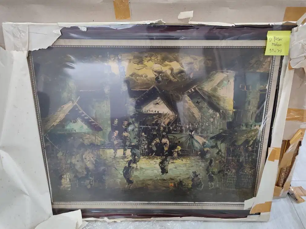 Lukisan	Kanvas, oil painting	Pasar Malam